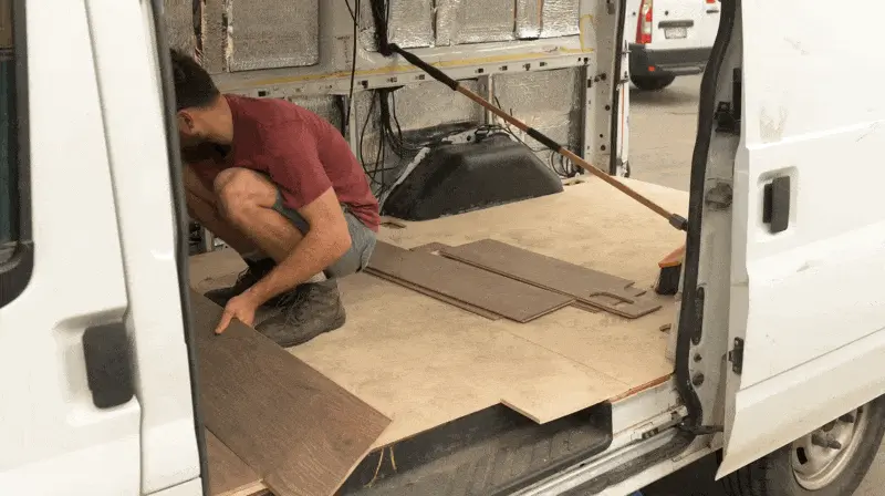 Van flooring installation