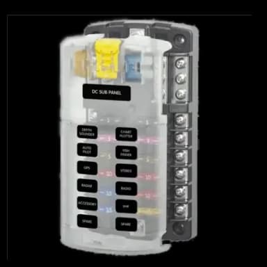 12 Circuit Fuse Block - 12V