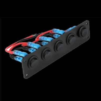 Light Switch Panel 12-24V (5 Gang)