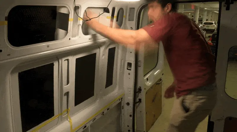 Van insulation process