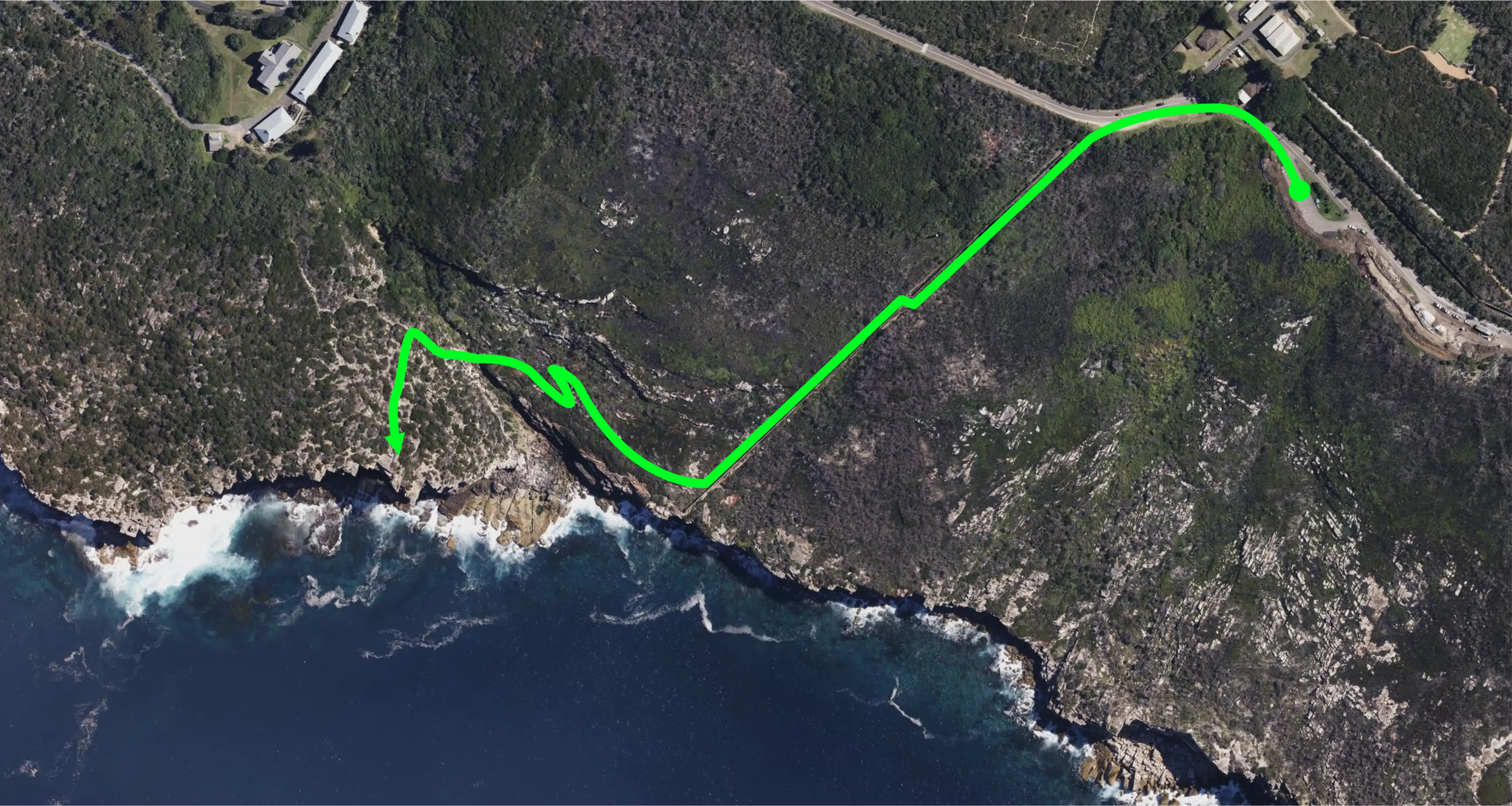 Map of the short hike to the North Head View of Sydney