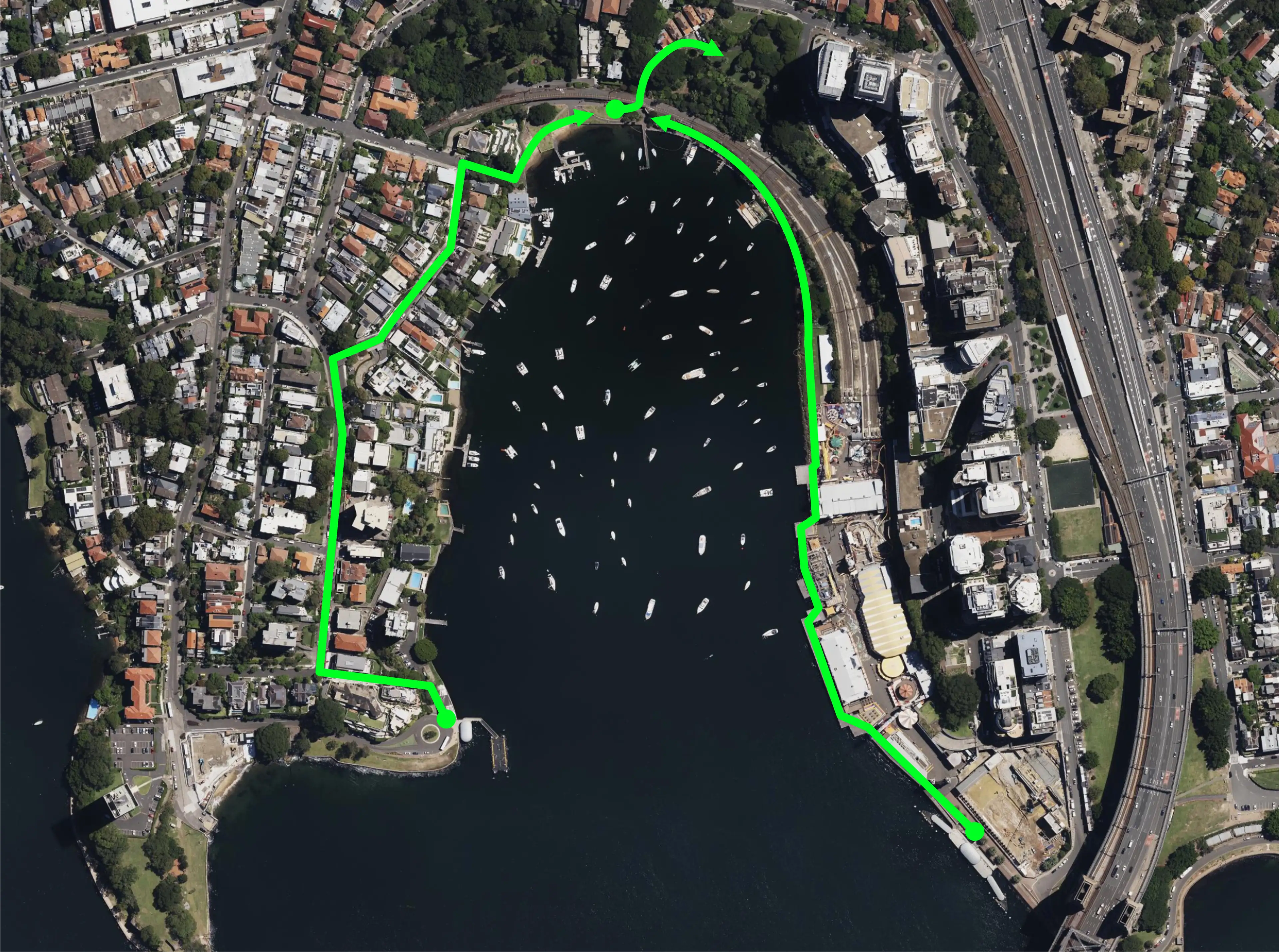 Access options for getting to Wendy's Secret Garden near Lavender Bay, Sydney