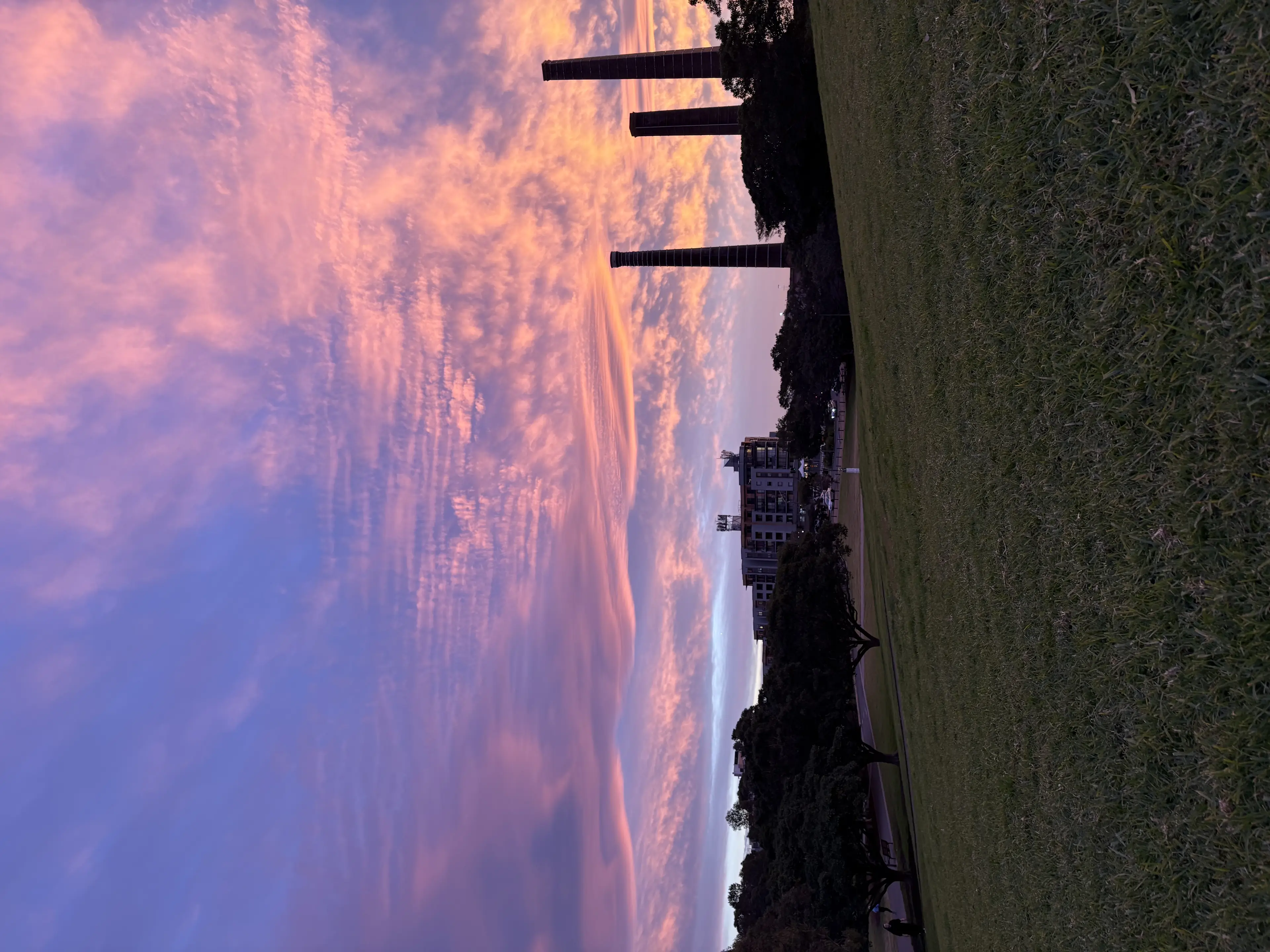 Sydney Park sunset colours